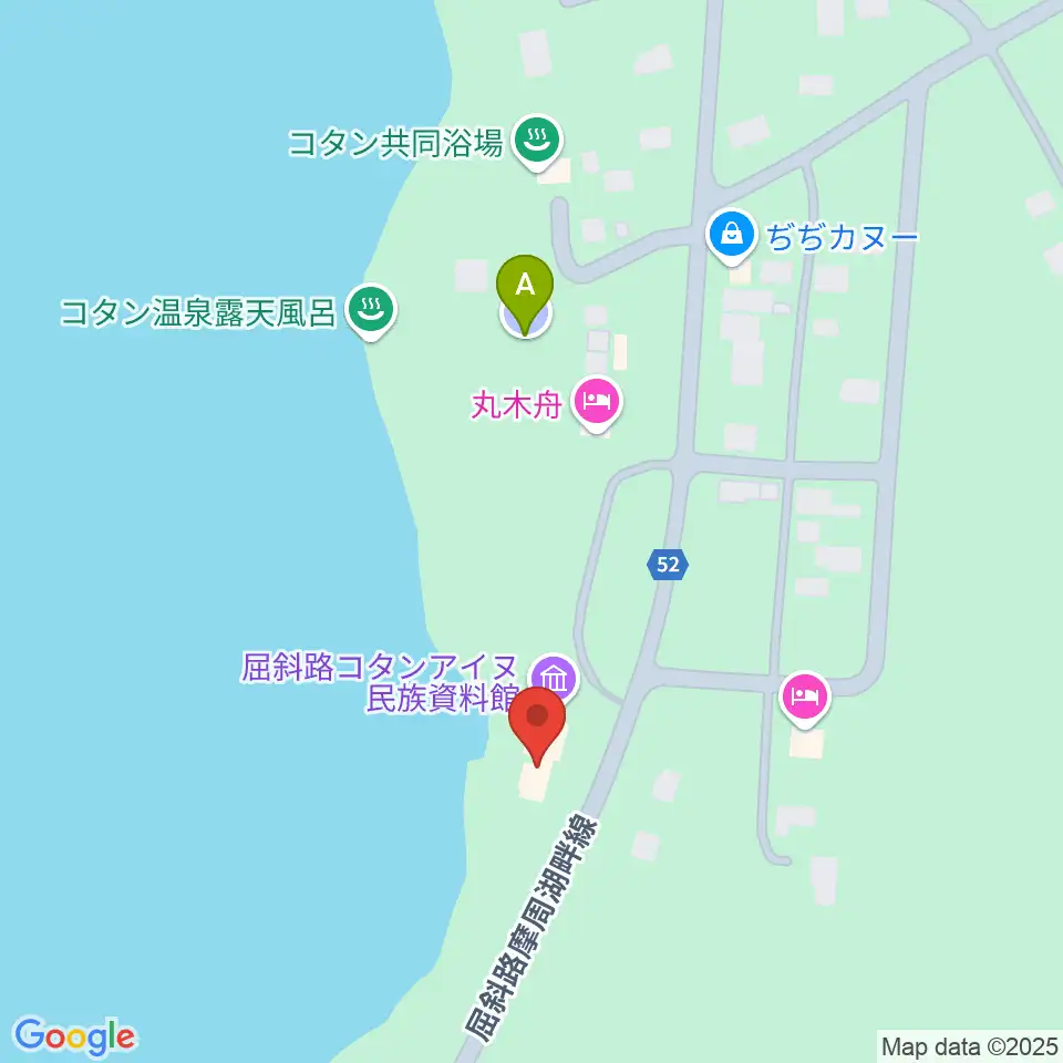 弟子屈町屈斜路コタンアイヌ民族資料館周辺の駐車場・コインパーキング一覧地図