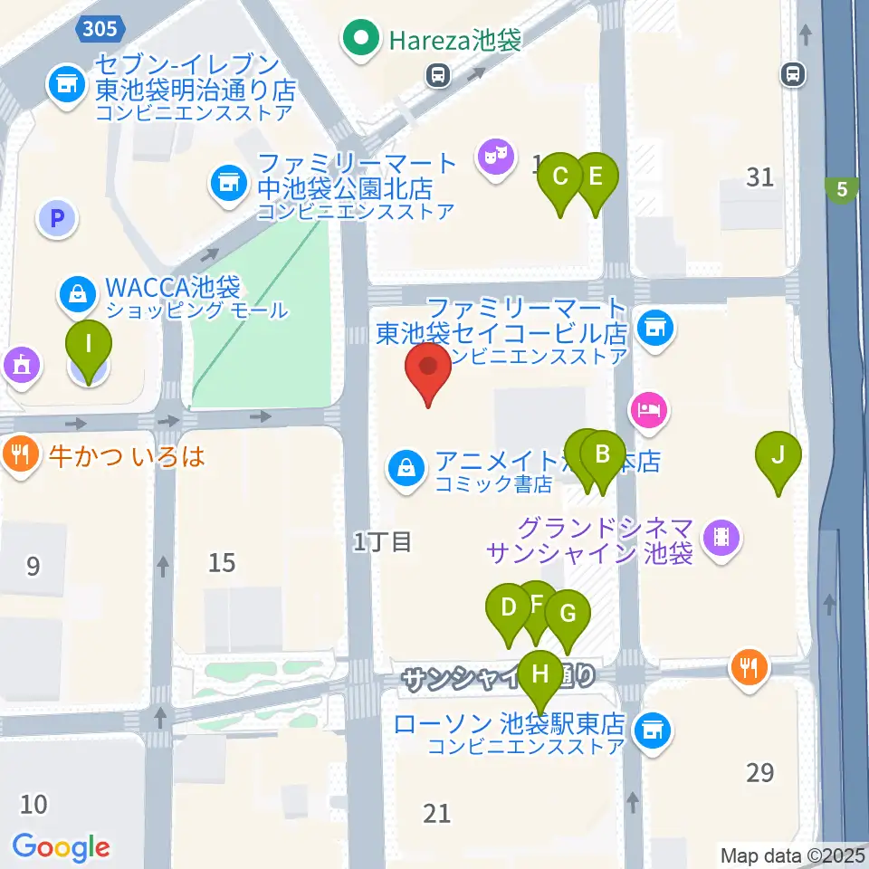 アニメイトシアター周辺の駐車場・コインパーキング一覧地図