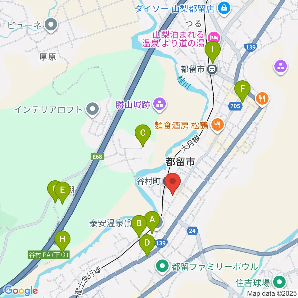 ミュージアム都留周辺の駐車場・コインパーキング一覧地図