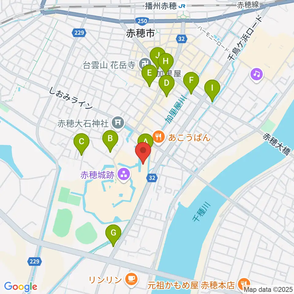 塩と義士の館赤穂化成ミュージアム周辺の駐車場・コインパーキング一覧地図