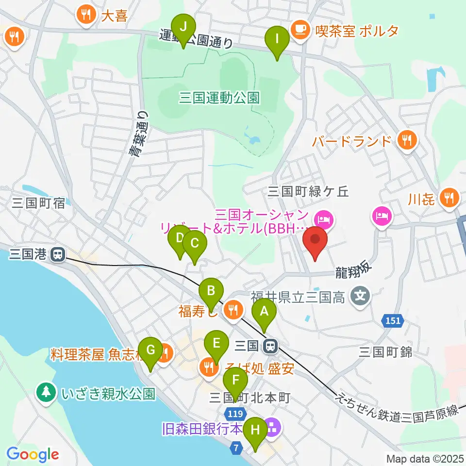 坂井市龍翔博物館周辺の駐車場・コインパーキング一覧地図