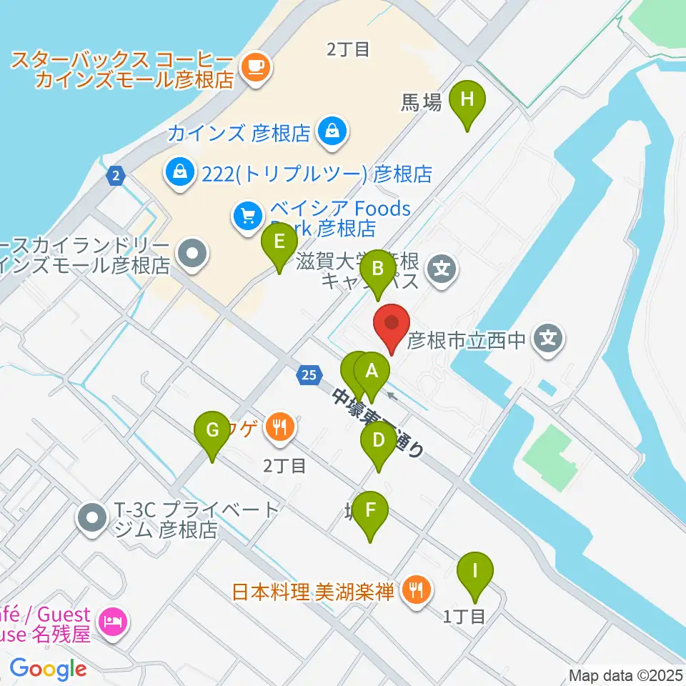 滋賀大学経済学部附属史料館周辺の駐車場・コインパーキング一覧地図