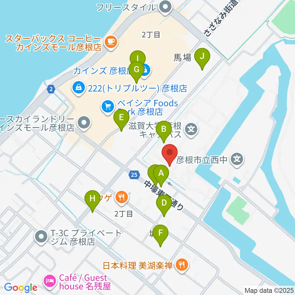 滋賀大学経済学部附属史料館周辺の駐車場・コインパーキング一覧地図