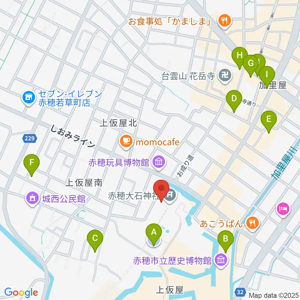 大石神社義士史料館周辺の駐車場・コインパーキング一覧地図