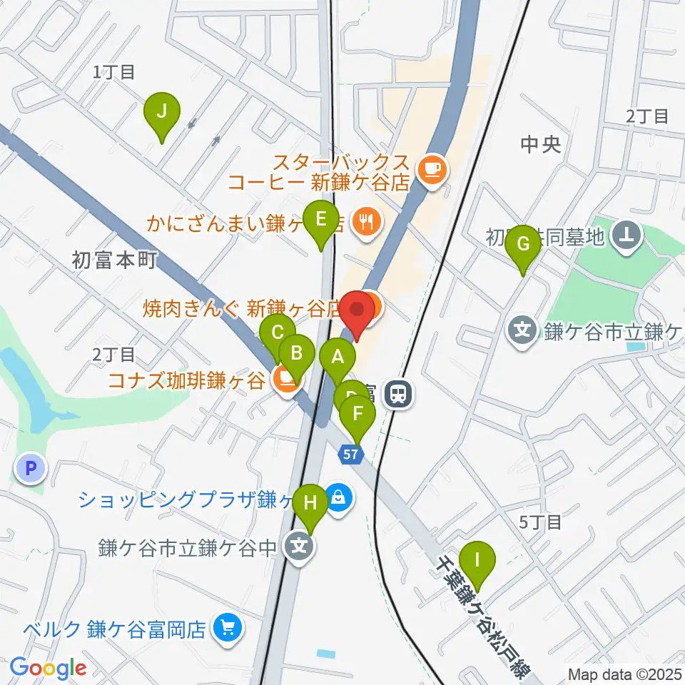 鎌ヶ谷市郷土資料館周辺の駐車場・コインパーキング一覧地図
