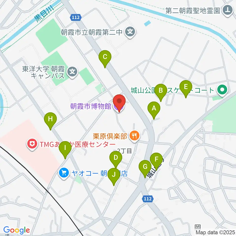 朝霞市博物館周辺の駐車場・コインパーキング一覧地図