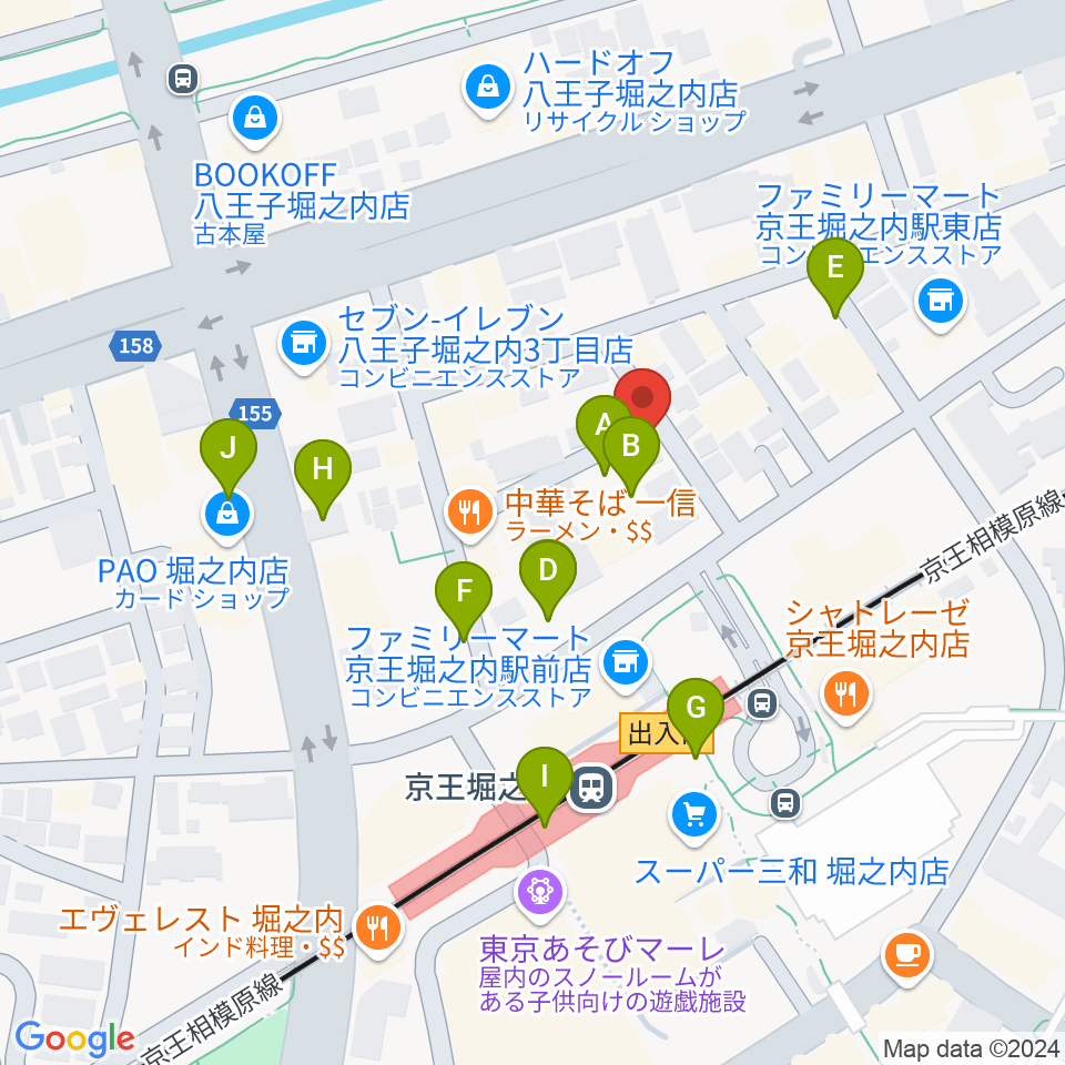 パンキースタジオ周辺の駐車場・コインパーキング一覧地図