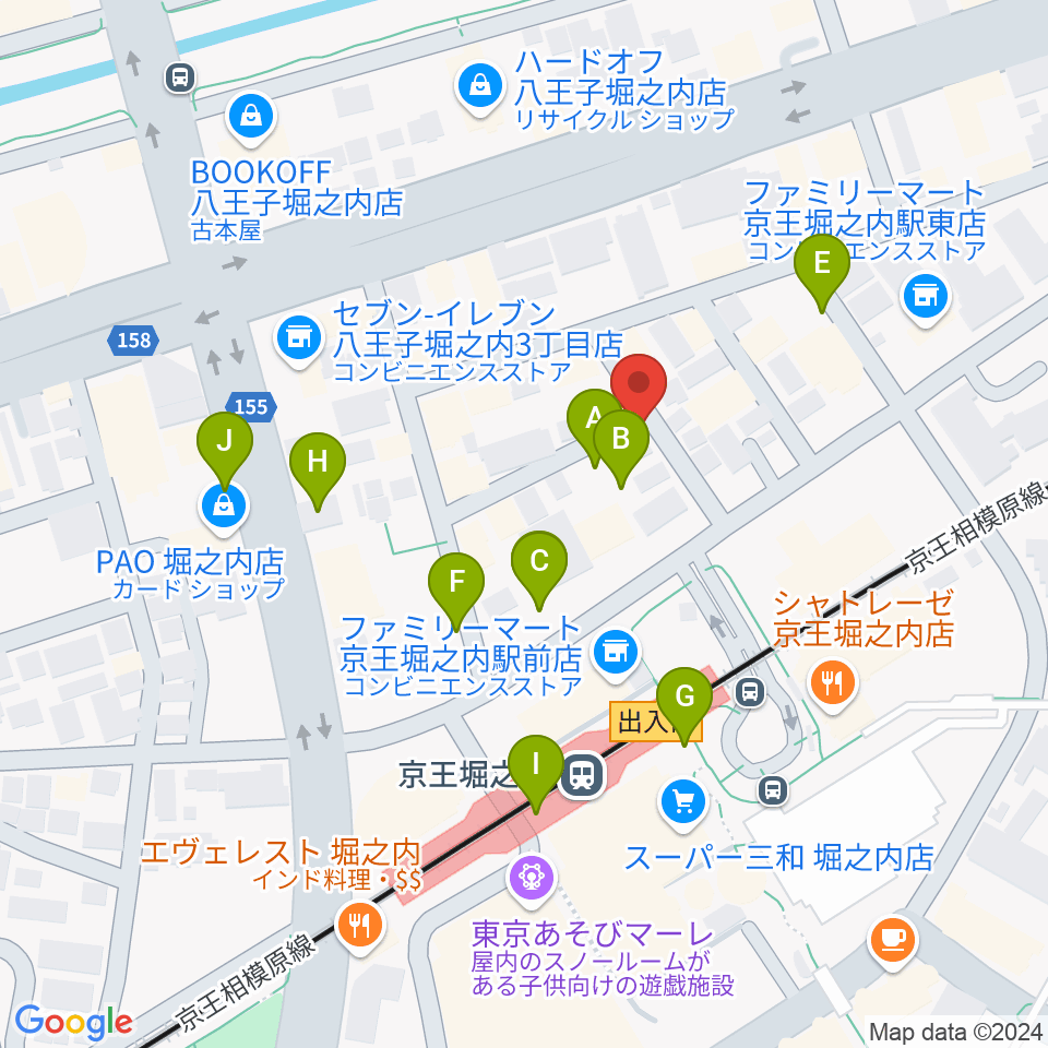 パンキースタジオ周辺の駐車場・コインパーキング一覧地図