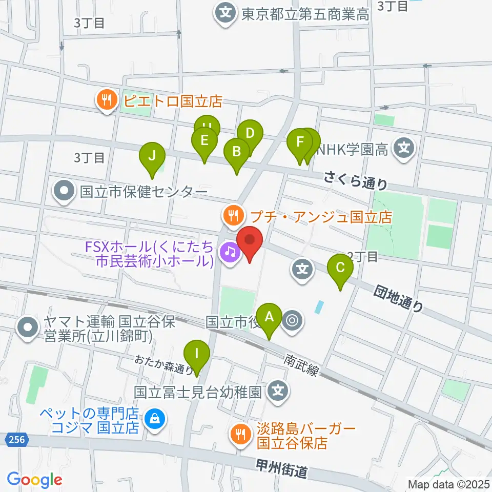 FSXアリーナ周辺の駐車場・コインパーキング一覧地図