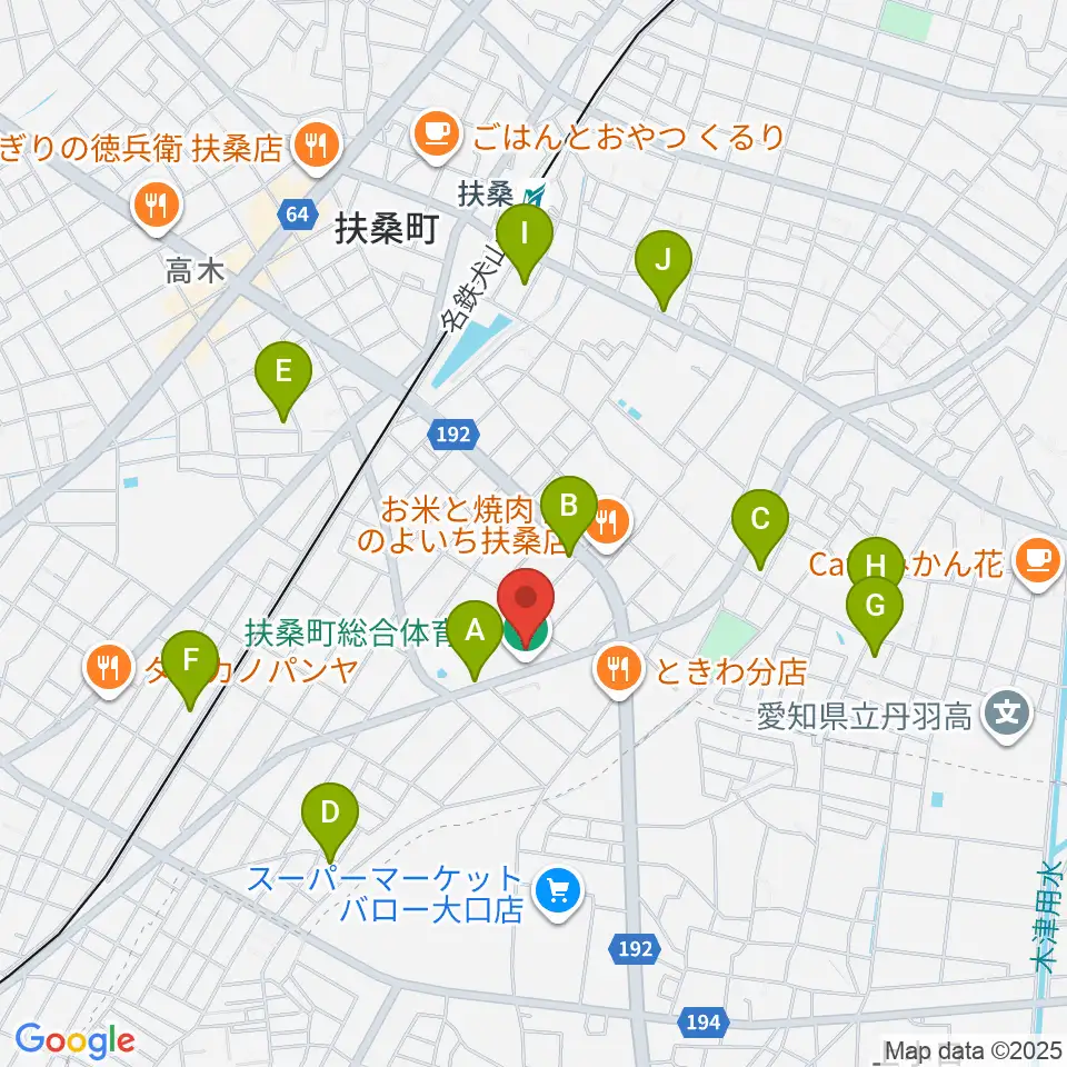 扶桑町総合体育館~免疫ケアで健康習慣を~周辺の駐車場・コインパーキング一覧地図