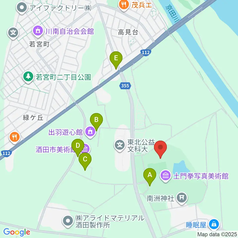 INPEX酒田アリーナ周辺の駐車場・コインパーキング一覧地図