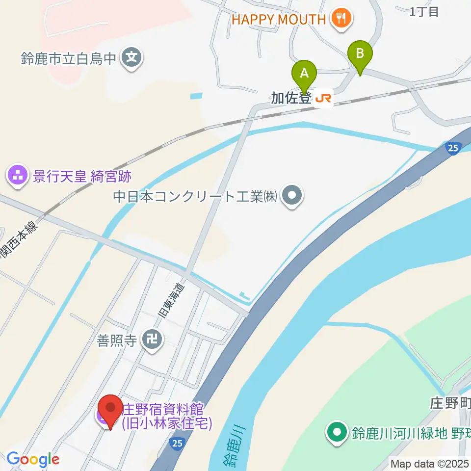 庄野宿資料館周辺の駐車場・コインパーキング一覧地図