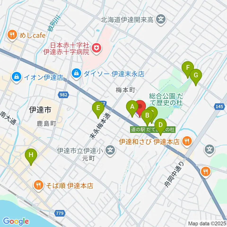 だて歴史文化ミュージアム周辺の駐車場・コインパーキング一覧地図