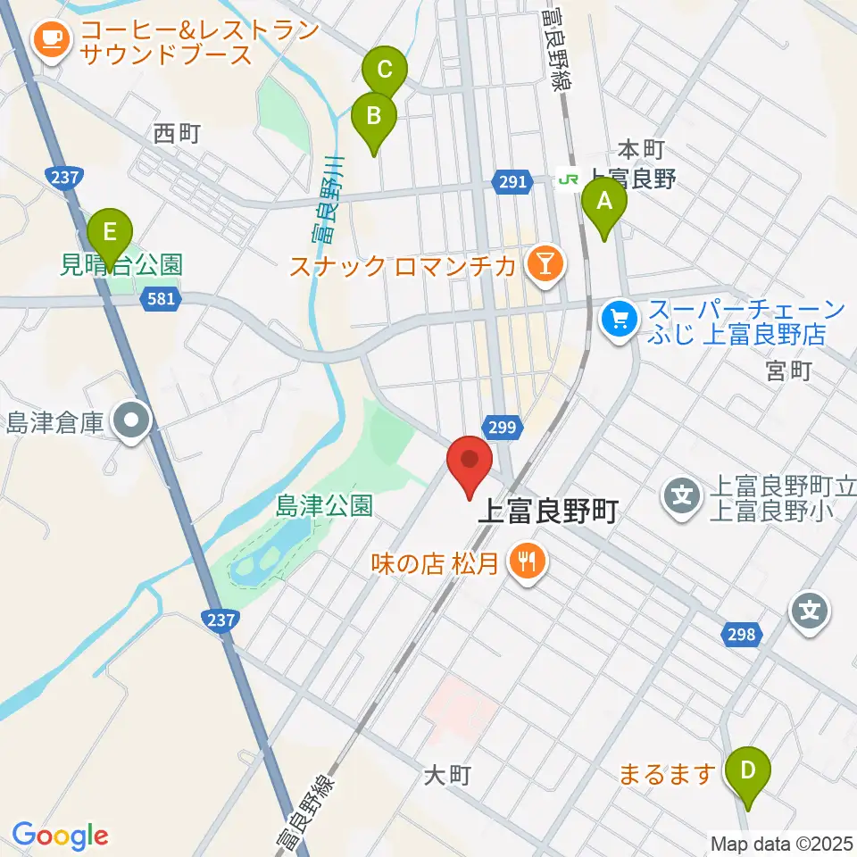 上富良野町郷土館周辺の駐車場・コインパーキング一覧地図