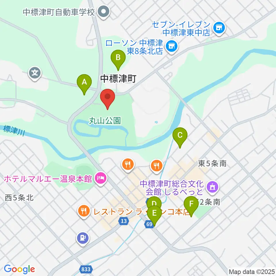 中標津町郷土館周辺の駐車場・コインパーキング一覧地図