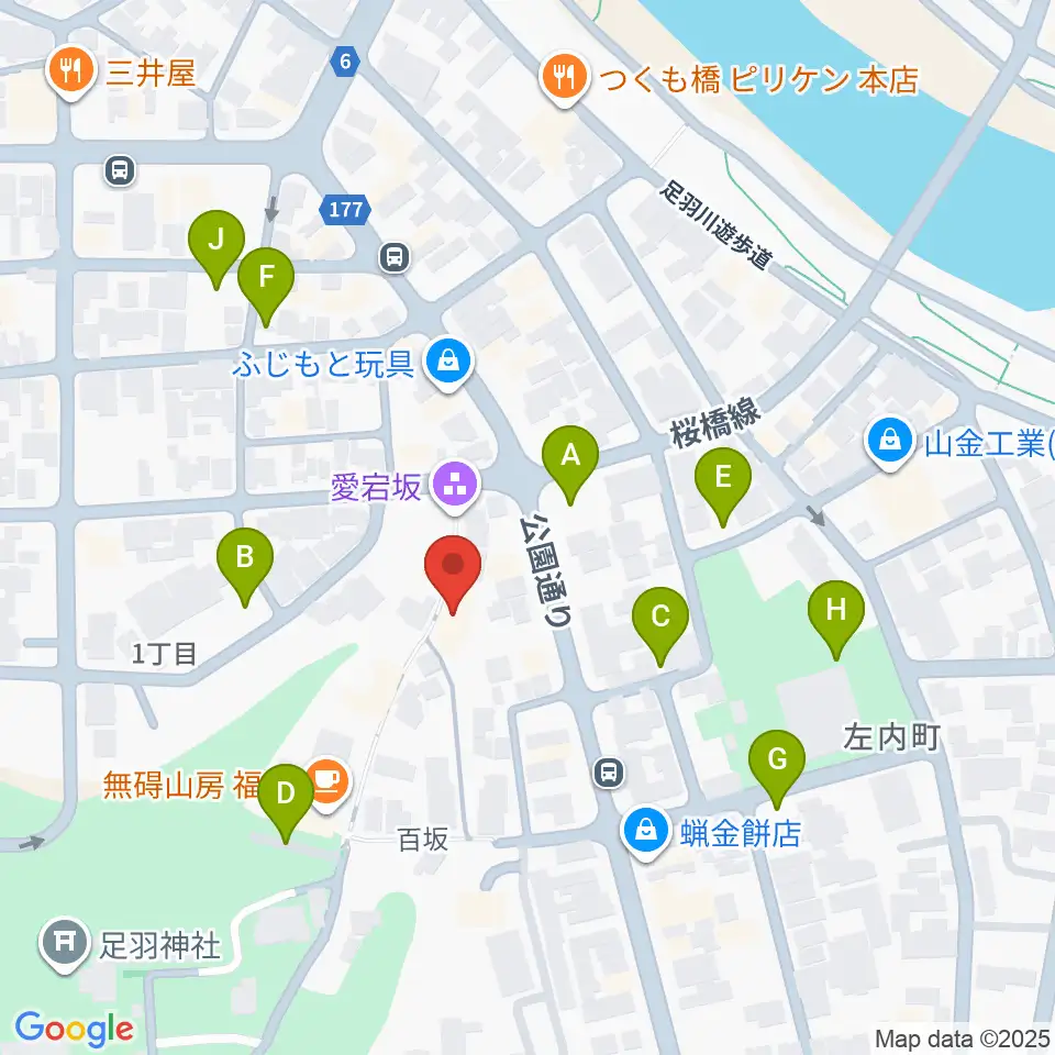 福井市橘曙覧記念文学館周辺の駐車場・コインパーキング一覧地図