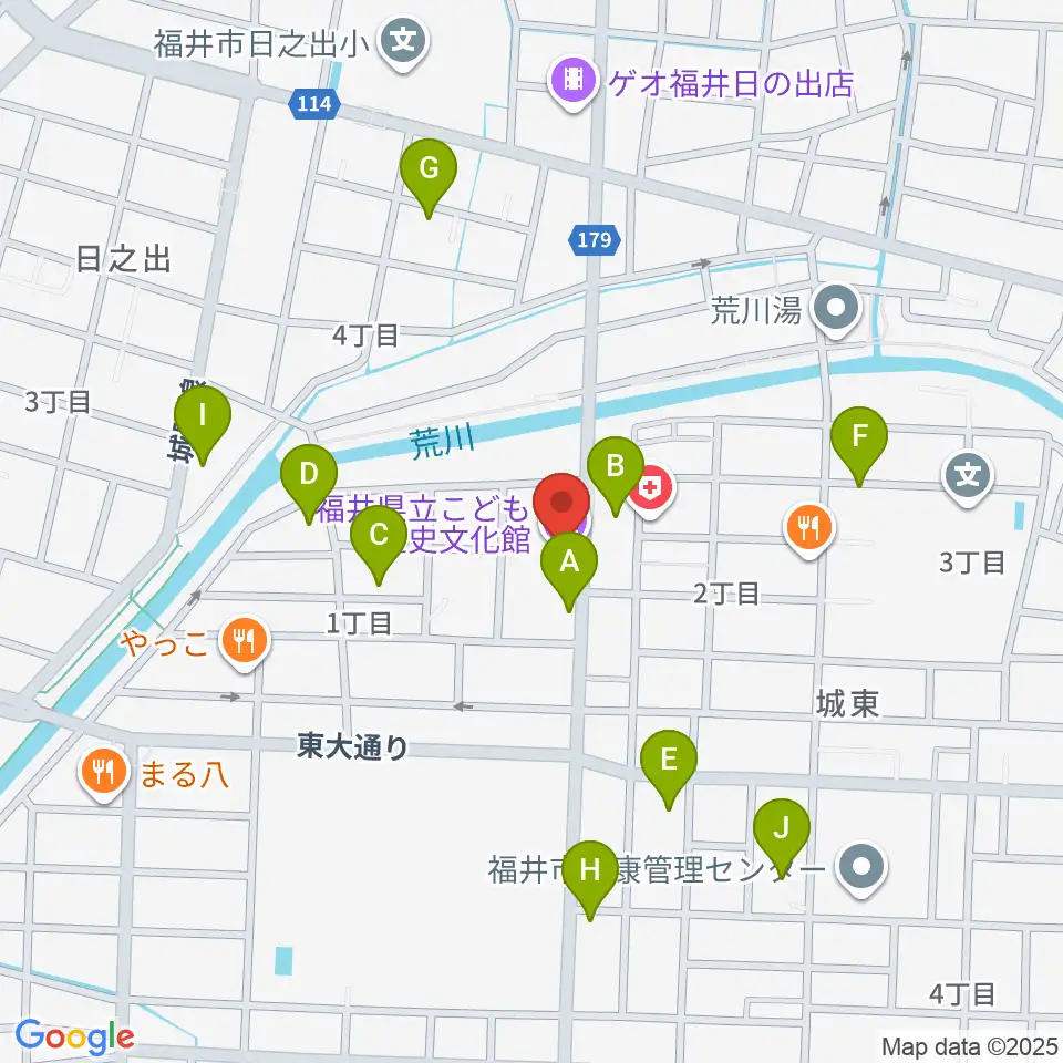 福井県立こども歴史文化館周辺の駐車場・コインパーキング一覧地図