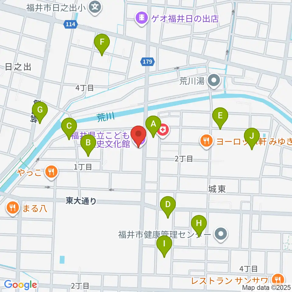 福井県立こども歴史文化館周辺の駐車場・コインパーキング一覧地図