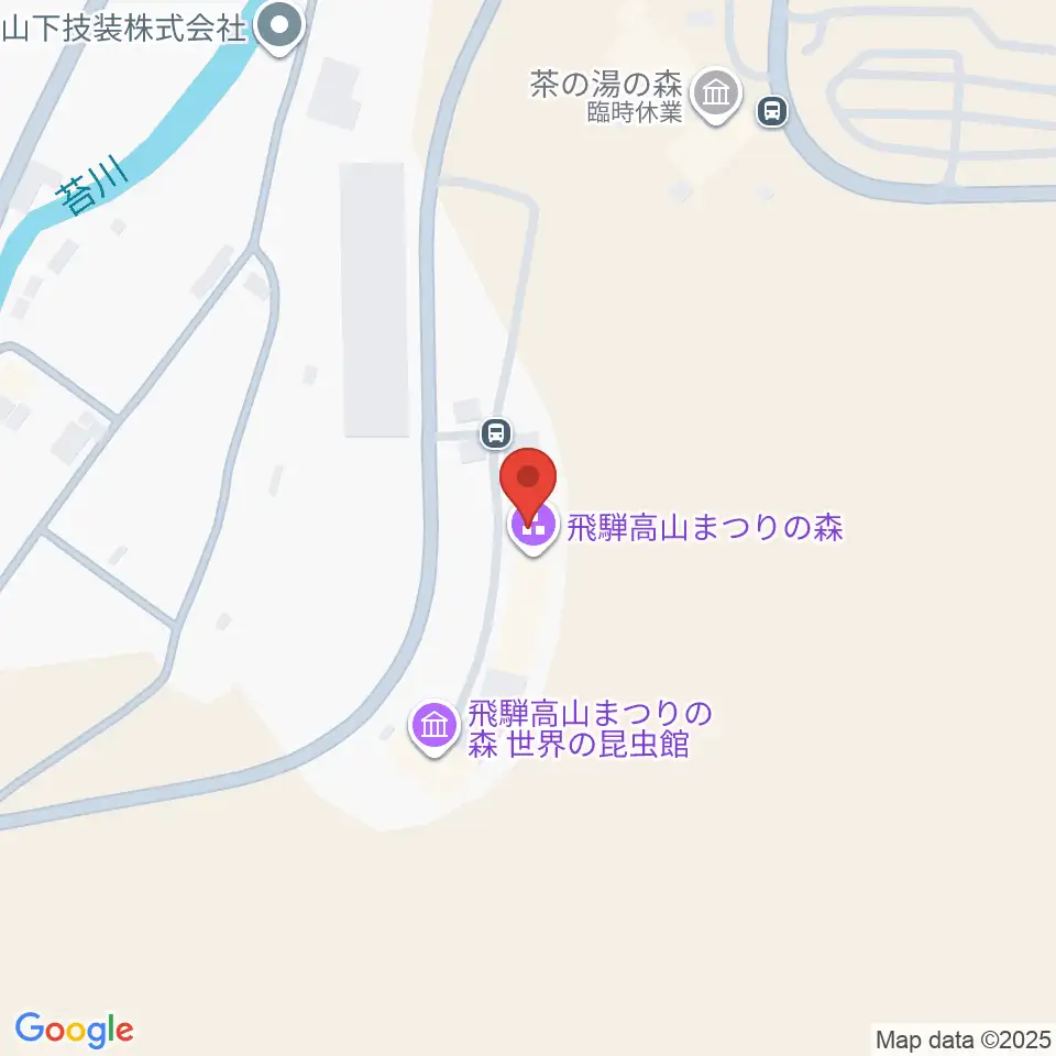 飛騨高山まつりの森ミュージアム周辺の駐車場・コインパーキング一覧地図