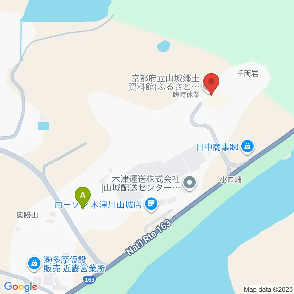 京都府立山城郷土資料館周辺の駐車場・コインパーキング一覧地図