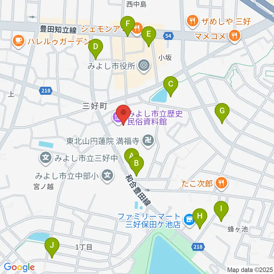 みよし市立歴史民俗資料館周辺の駐車場・コインパーキング一覧地図