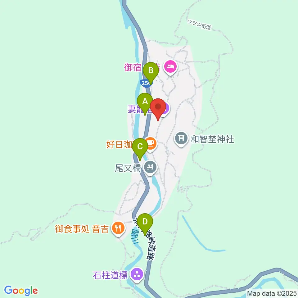 南木曽町博物館周辺の駐車場・コインパーキング一覧地図
