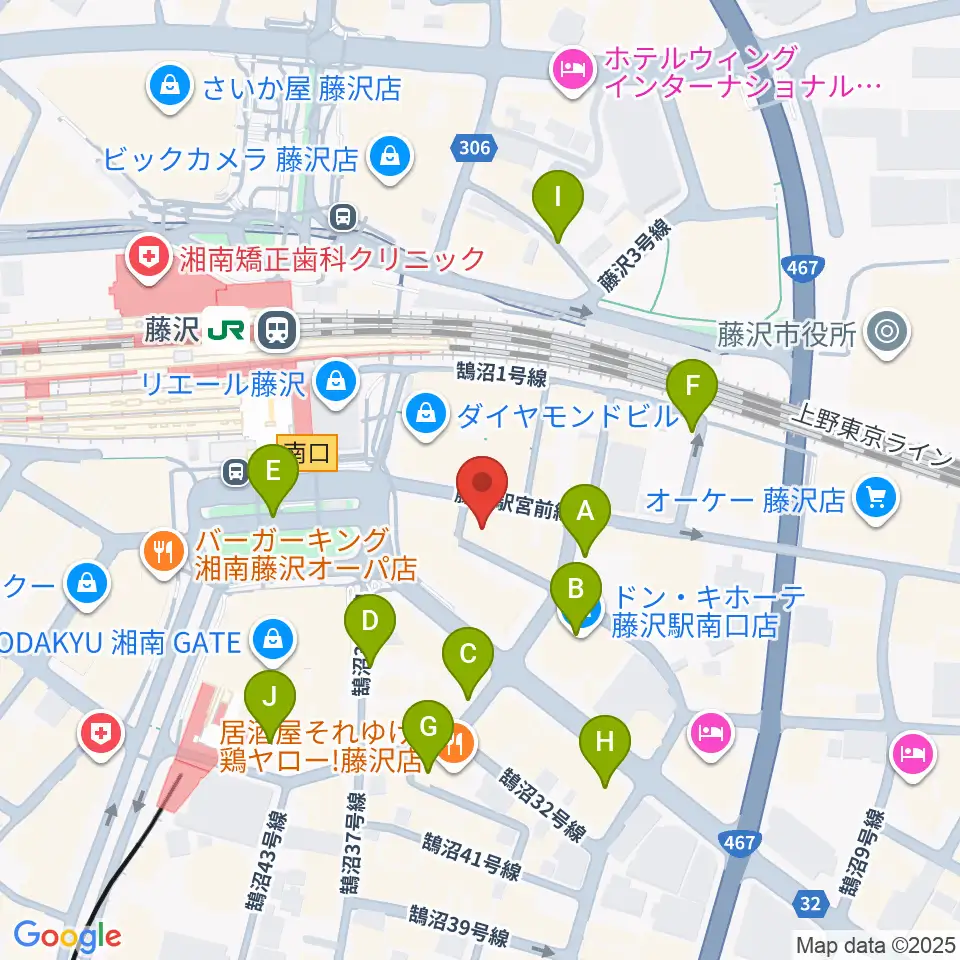 TOKYO BEACH STUDIO 湘南藤沢周辺の駐車場・コインパーキング一覧地図