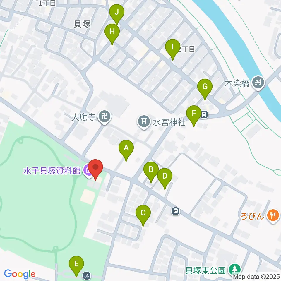 水子貝塚資料館周辺の駐車場・コインパーキング一覧地図