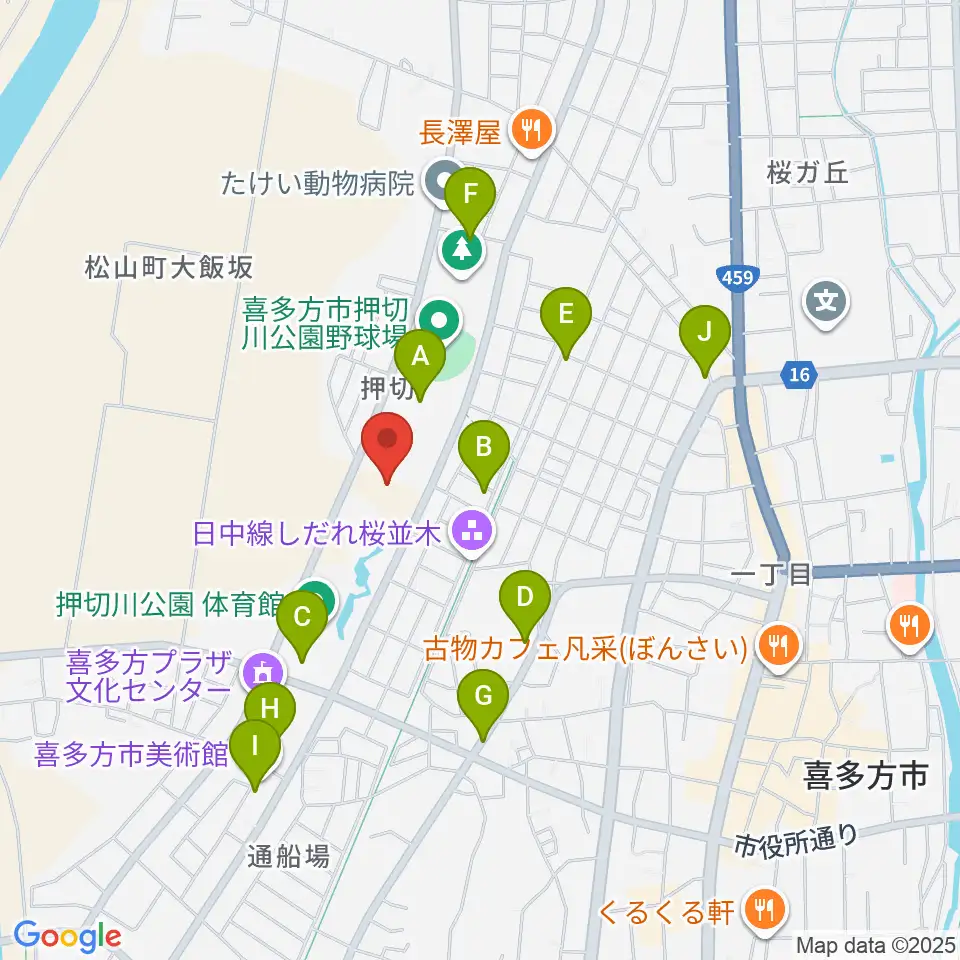 押切川公園レゾナックスポーツ広場周辺の駐車場・コインパーキング一覧地図