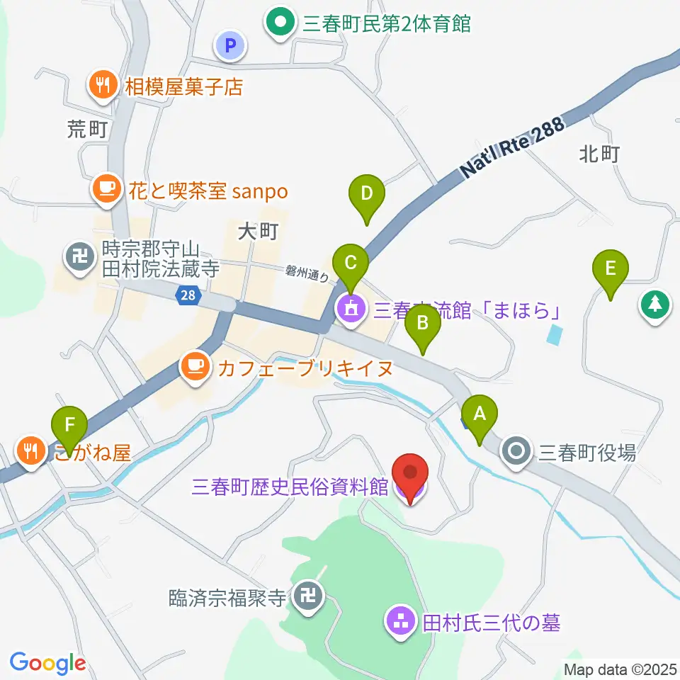 三春町歴史民俗資料館周辺の駐車場・コインパーキング一覧地図