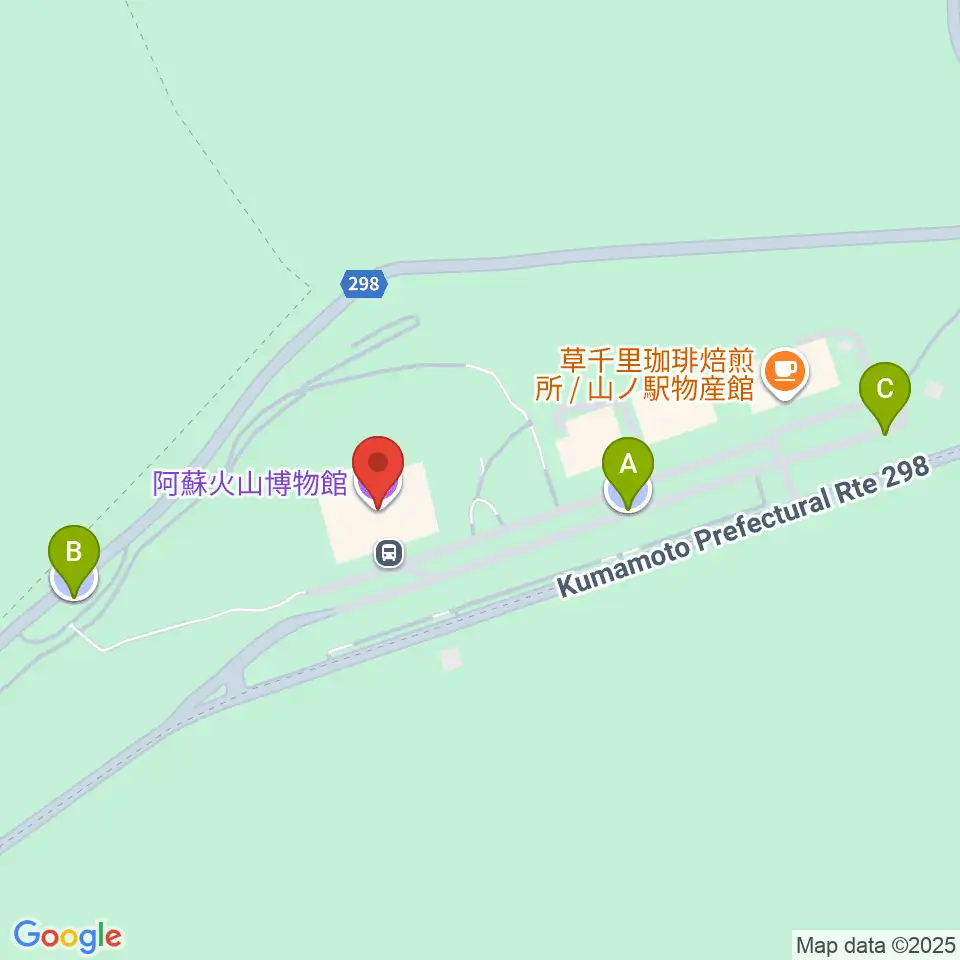 阿蘇火山博物館周辺の駐車場・コインパーキング一覧地図