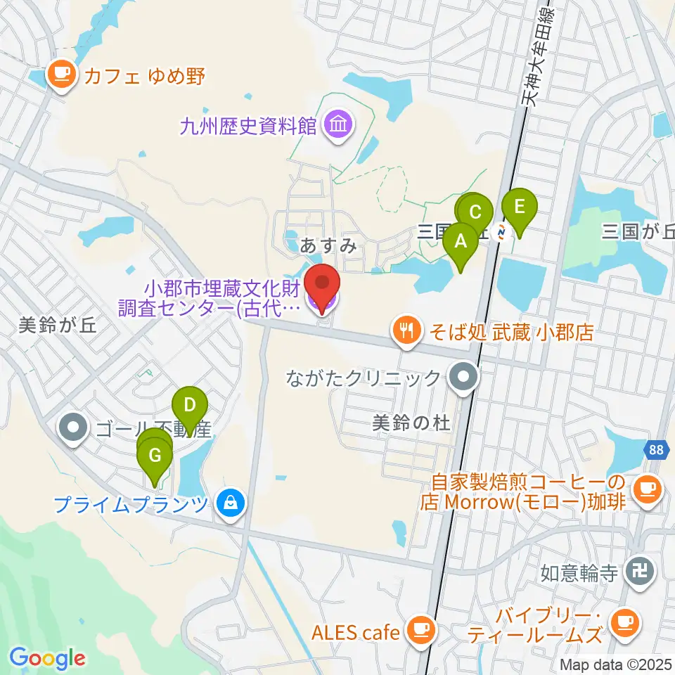 古代体験館おごおり周辺の駐車場・コインパーキング一覧地図