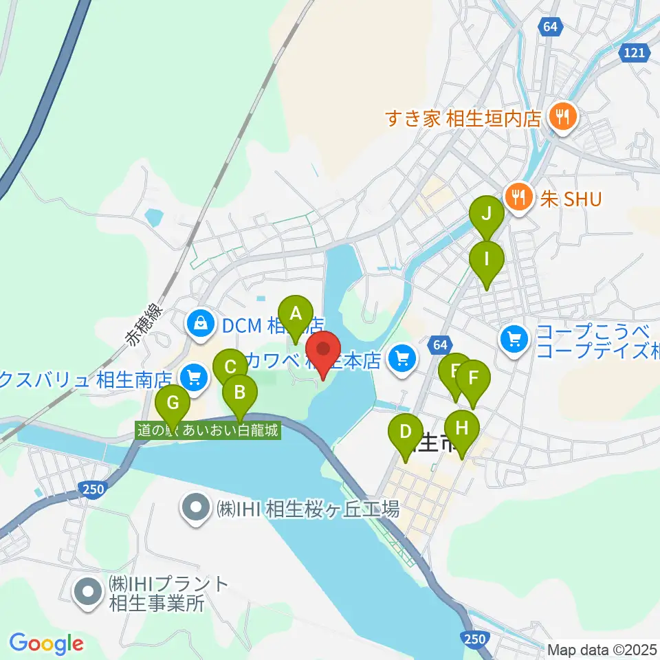 相生市立歴史民俗資料館周辺の駐車場・コインパーキング一覧地図