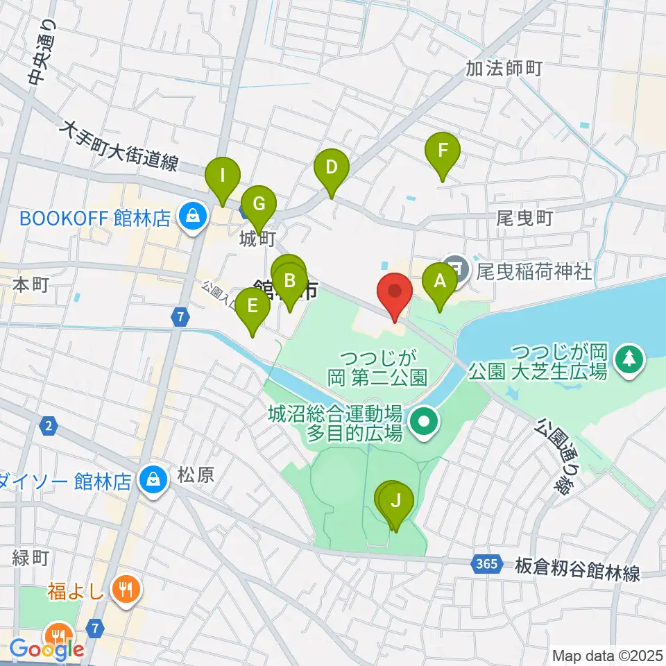 田山花袋記念文学館周辺の駐車場・コインパーキング一覧地図
