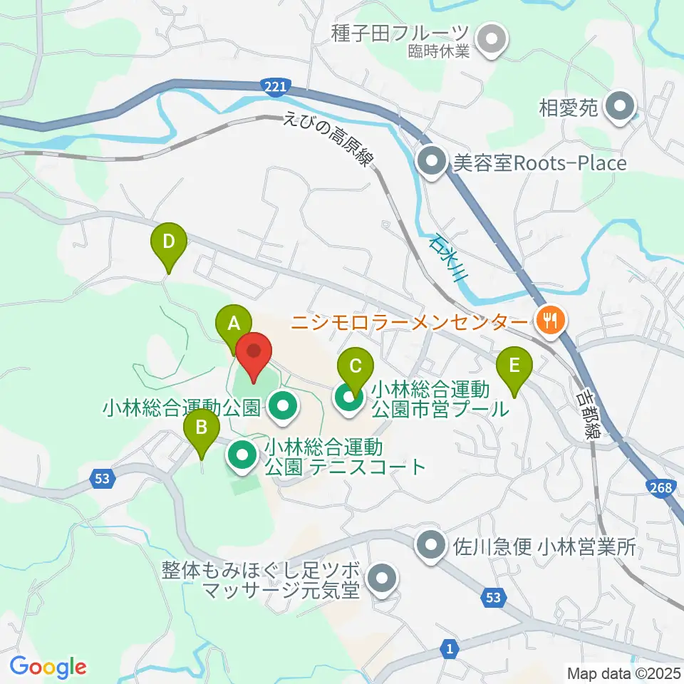ひいらぎ野球場周辺の駐車場・コインパーキング一覧地図