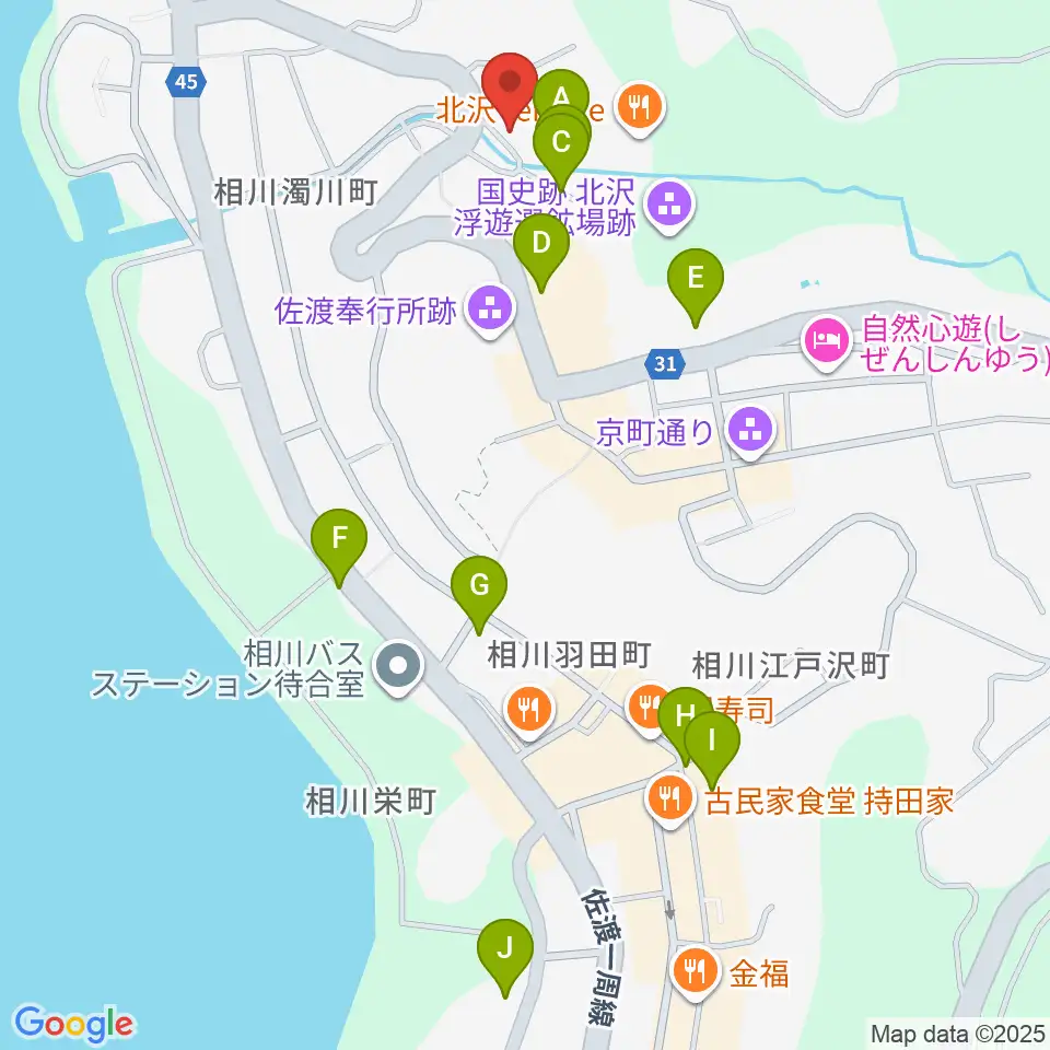 相川郷土博物館周辺の駐車場・コインパーキング一覧地図