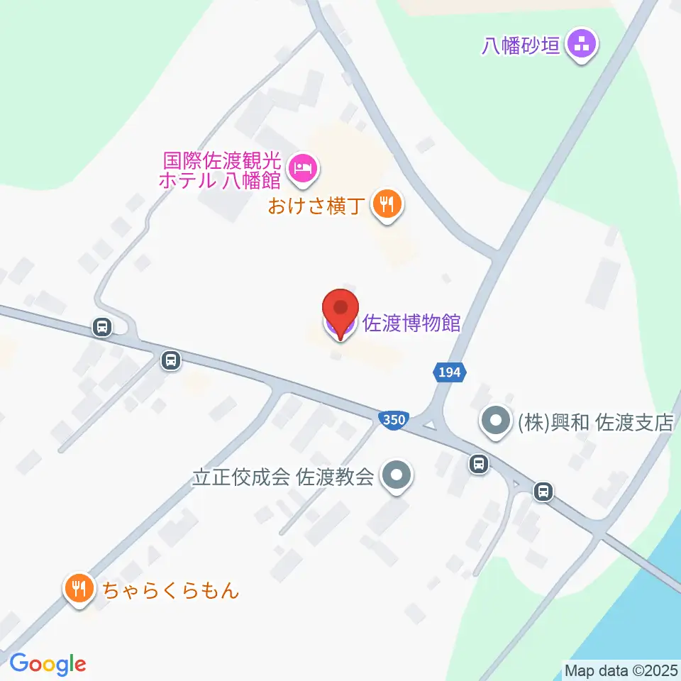 佐渡博物館周辺の駐車場・コインパーキング一覧地図