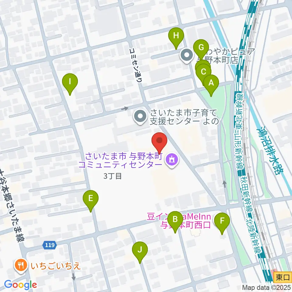 与野郷土資料館周辺の駐車場・コインパーキング一覧地図