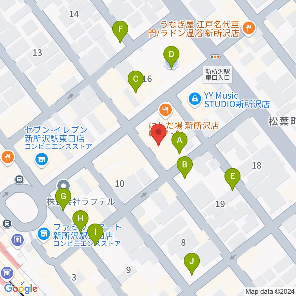 スタジオネイブ周辺の駐車場・コインパーキング一覧地図