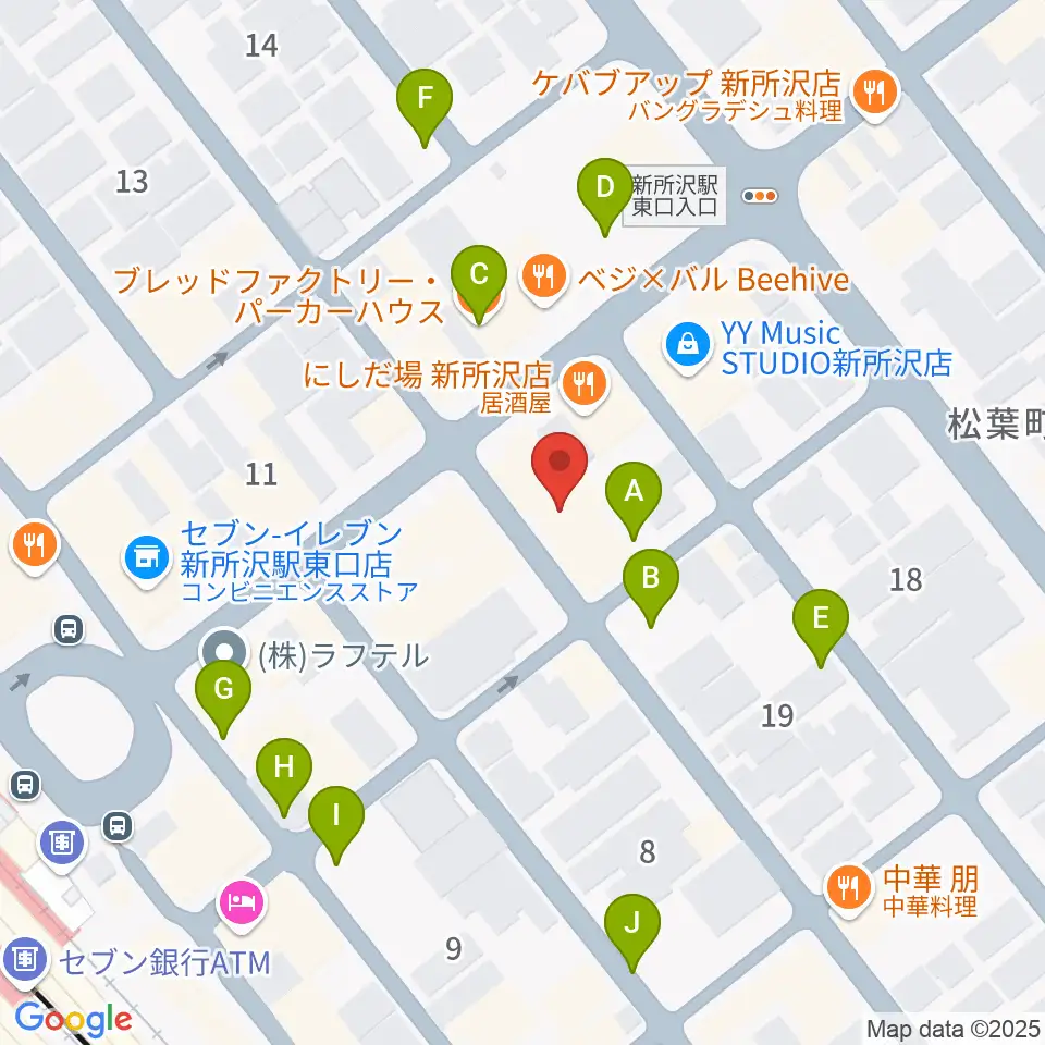 スタジオネイブ周辺の駐車場・コインパーキング一覧地図