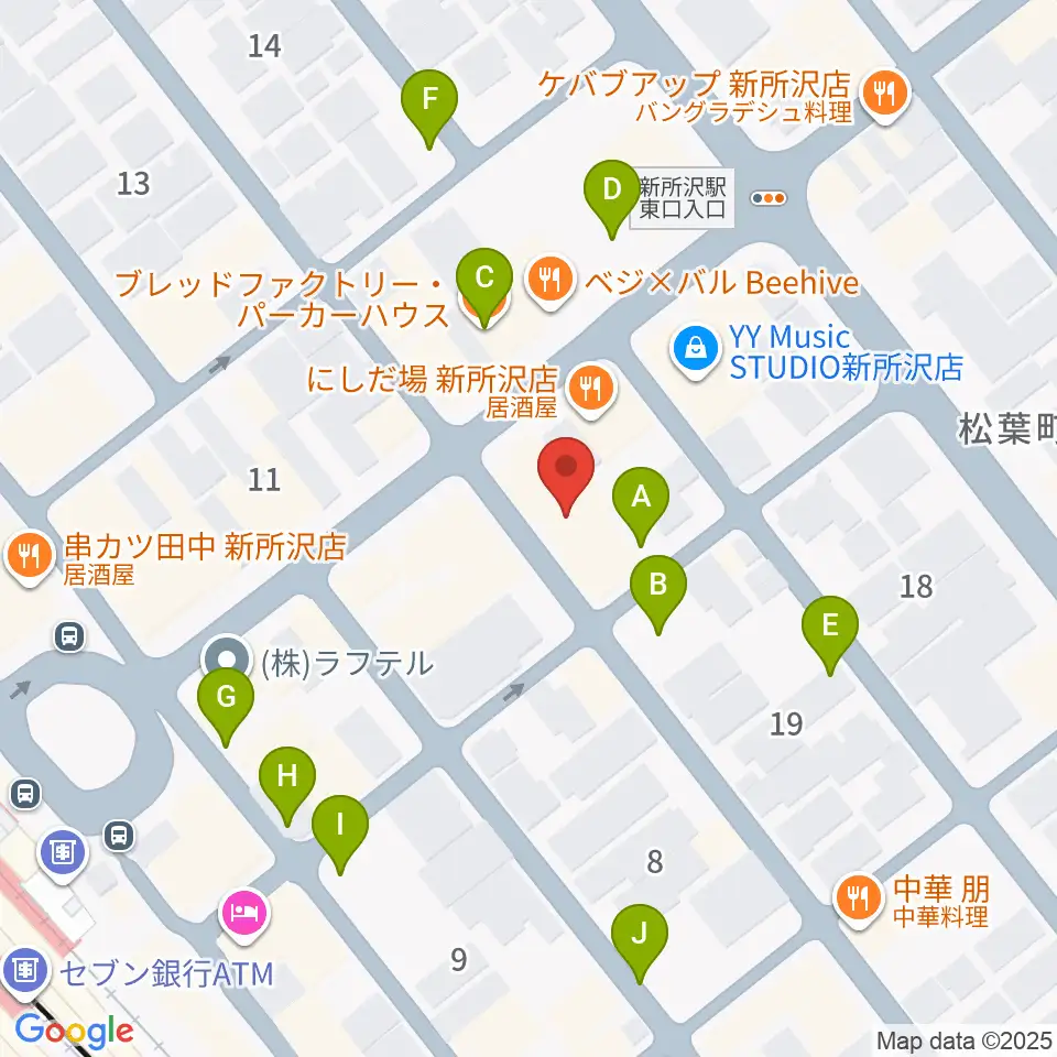 スタジオネイブ周辺の駐車場・コインパーキング一覧地図