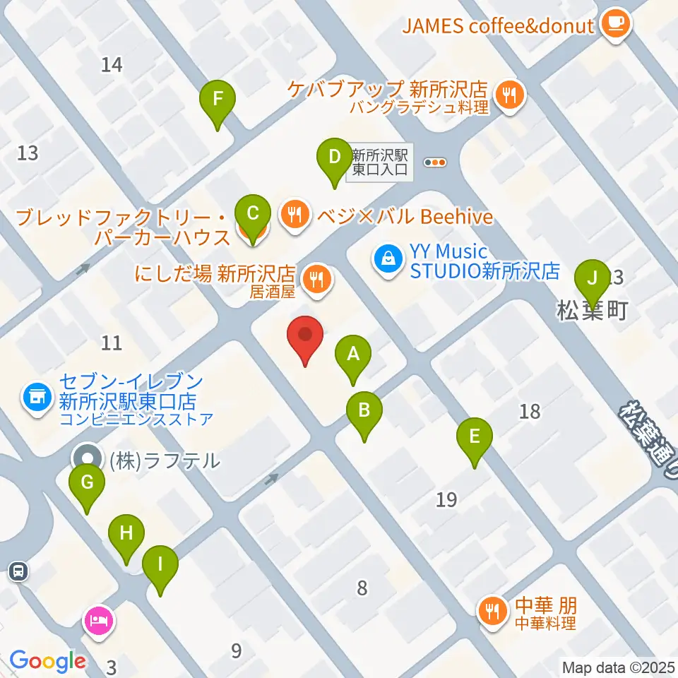 スタジオネイブ周辺の駐車場・コインパーキング一覧地図