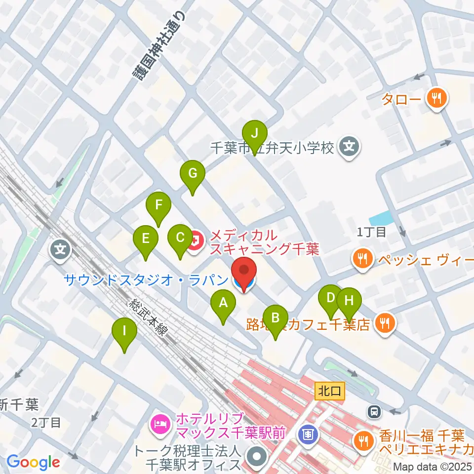 サウンドスタジオラパン周辺の駐車場・コインパーキング一覧地図