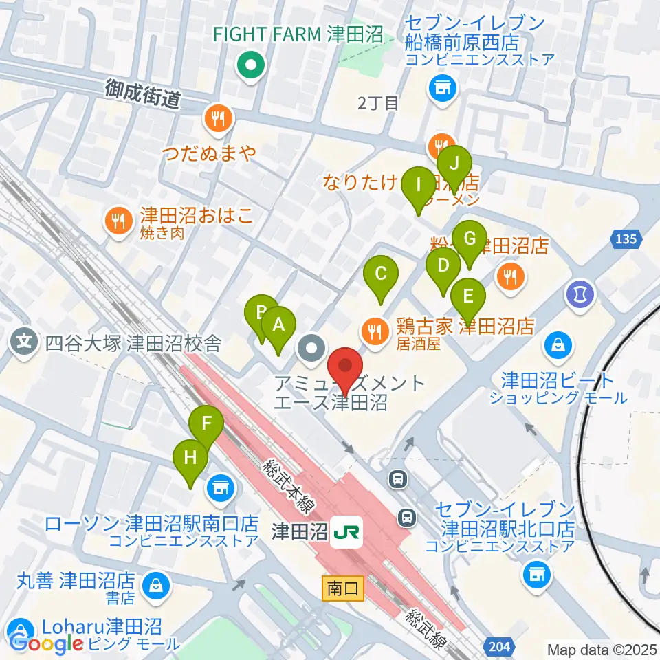 RBC's船橋スタジオ周辺の駐車場・コインパーキング一覧地図