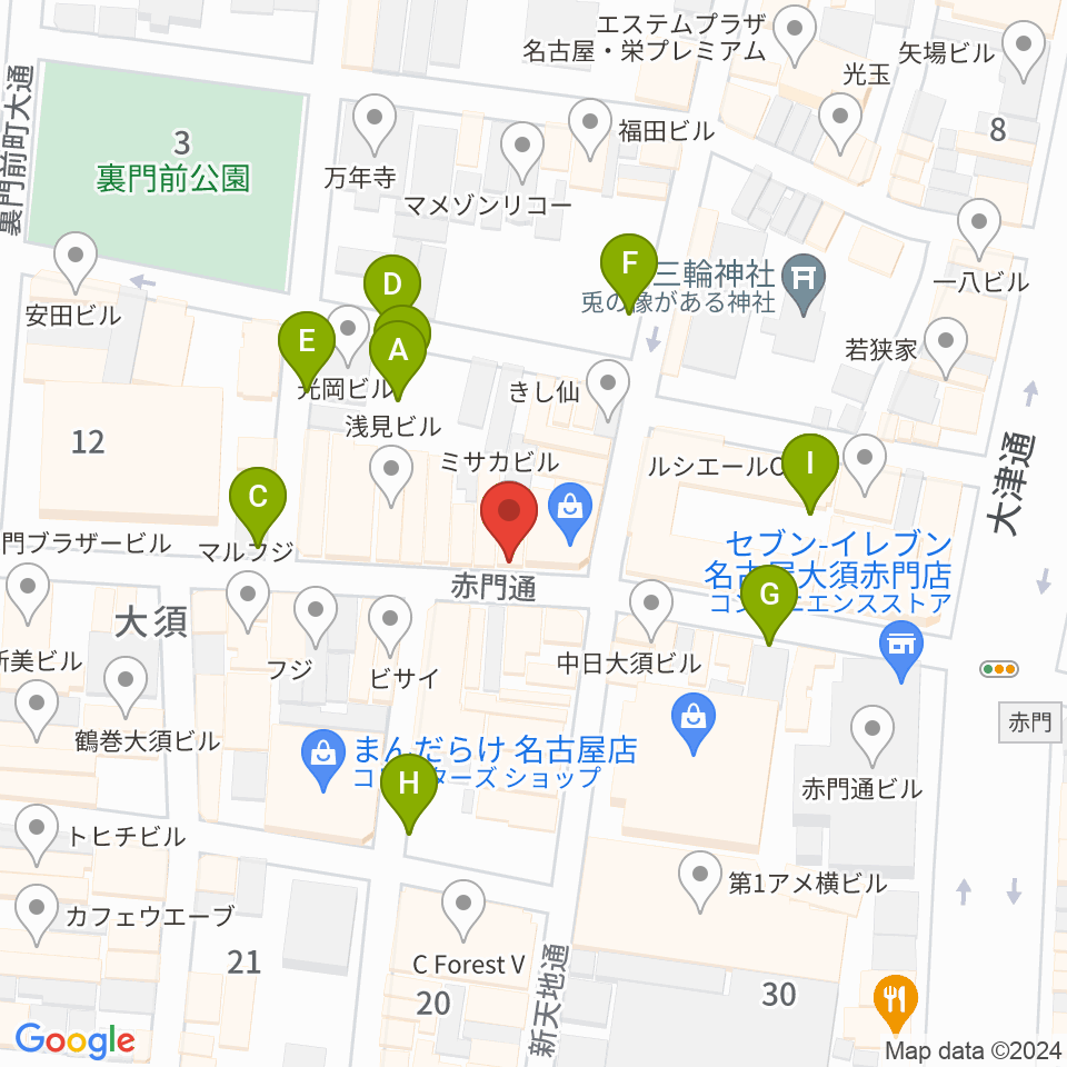 スタジオスピーク周辺の駐車場・コインパーキング一覧地図