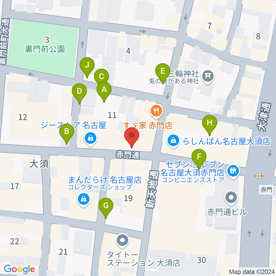 スタジオスピーク周辺の駐車場・コインパーキング一覧地図