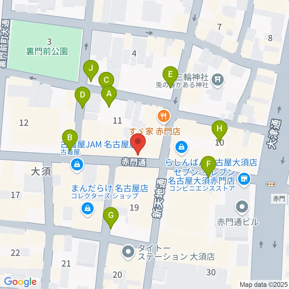 スタジオスピーク周辺の駐車場・コインパーキング一覧地図