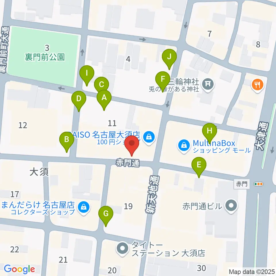スタジオスピーク周辺の駐車場・コインパーキング一覧地図