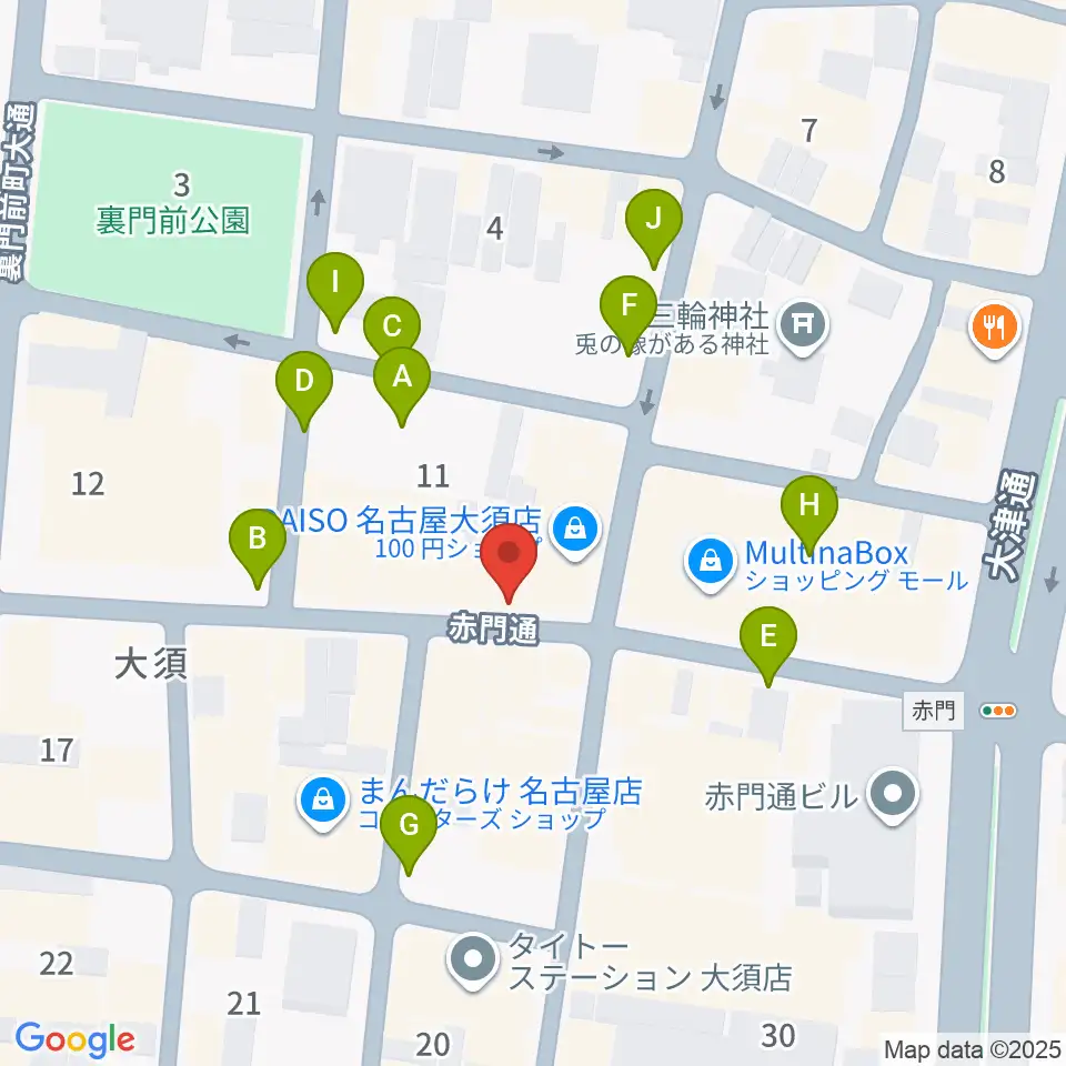 スタジオスピーク周辺の駐車場・コインパーキング一覧地図