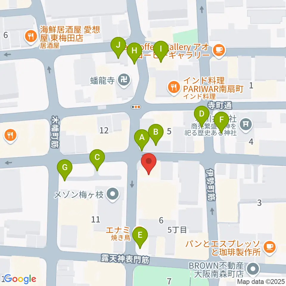 スタジオグルーヴ周辺の駐車場・コインパーキング一覧地図
